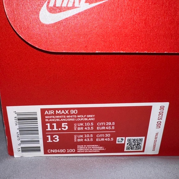 Nike Air Max 90 Size 11.5 Men - Picture 3 of 3